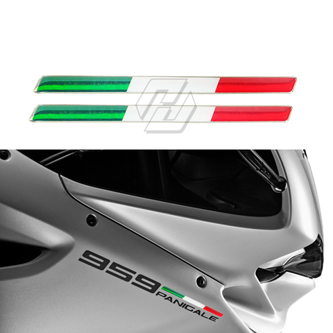 Autocollants 3D italiens pour réservoirs de motos, Stickers italiens, étui pour Aprilia Ducati Monster 959 1199 1299 etc. ► Photo 1/5