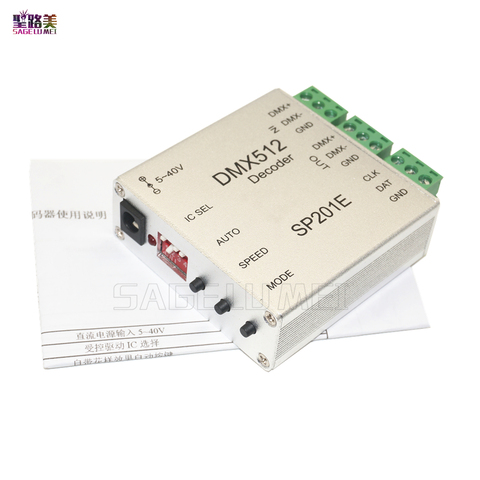 Contrôleur décodeur DMX512 led SP201E, prend en charge presque toutes sortes de contrôleurs RGB LED-DRIVER-IC, 2811, 2812, 6803 et 2801 APA102 ► Photo 1/4