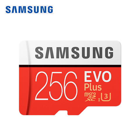SAMSUNG Original nouveau 256 GB U3 Micro SD carte mémoire Class10 TF/SD cartes C10 R95MB/S MicroSDXC UHS-1 U3 EVO + EVO Plus Support 4 K ► Photo 1/6