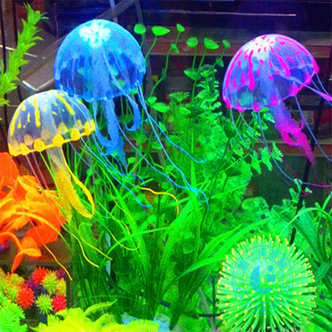 Lumineux Effet Artificiel Méduses Fish Tank Aquarium Décoration Mini Sous-Marin Ornement Sous-Marine Décor Animaux Livraison Gratuite ► Photo 1/6