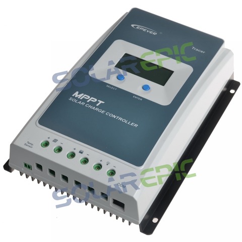 Epever-contrôleur de Charge MPPT pour panneaux solaires, 12V/24V, 30A Max, 100V Max, régulateur pour batterie ► Photo 1/6
