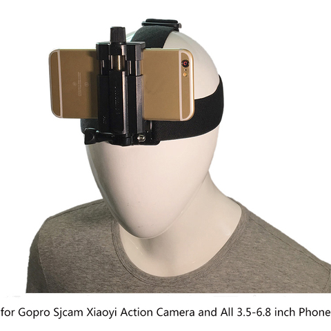 Support de bandeau extérieur pour téléphone portable à harnais, support de trépied à Clip pour caméra GOPRO xiaoyi iPhone 6 ► Photo 1/6