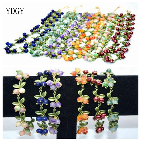 YDGY-collier multicolore pour femmes, bijoux multicolores, pierre myrtille lapis lazuli, vente en gros ► Photo 1/6