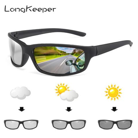 LongKeeper – lunettes de soleil à décoloration pour hommes, sport de plein air, ovales, conduite, 2022 ► Photo 1/6
