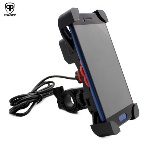 ROAOPP – chargeur USB 12V, support de guidon de Moto, Motocross, double prise, adaptateur de puissance, support de sortie ► Photo 1/6