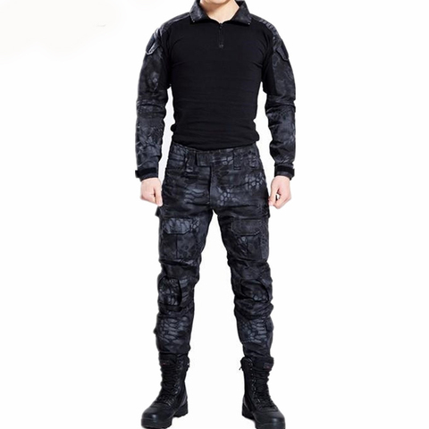 Paintball Camouflage tactique uniforme militaire Camouflage Combat costume vêtements militaires pour chasseur et pêche chemise et pantalon ► Photo 1/6