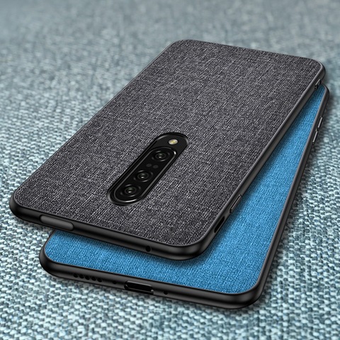 Coque de téléphone pour OnePlus 7 8 Pro 7t 6T 8 T 6 mince hybride tissu tissu doux pare-chocs dur dos peau couverture Coque pour One Plus 8 T Funda ► Photo 1/6