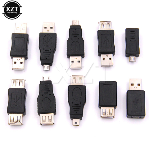 10 pièces OTG 5pin Mini USB Micro USB adaptateur mâle à femelle convertisseur USB Gadgets inteligentes USB mâle à USB femelle adaptateur ensemble ► Photo 1/6