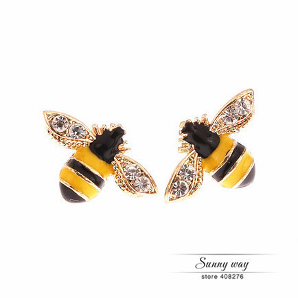 Timlee E140 – boucles d'oreilles abeille en strass, livraison gratuite, vente en gros ► Photo 1/3