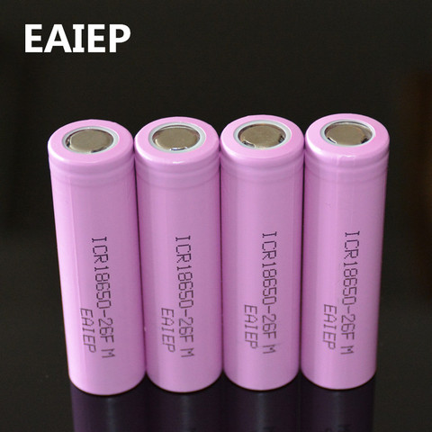 3.7 V 2600 mAh Original 18650 batterie rechargeable li-ion EAIEP pour ICR18650-26F ICR18650 26F 2600 mAH batteries ► Photo 1/6