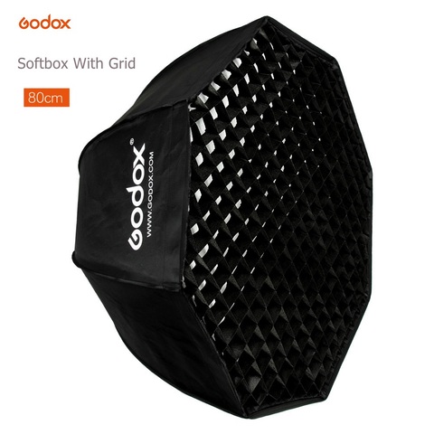 Godox Portable 80cm parapluie octogone Softbox réflecteur avec grille nid d'abeille boîte souple pour TT600 TT685 V860II Flash Speedlight ► Photo 1/5