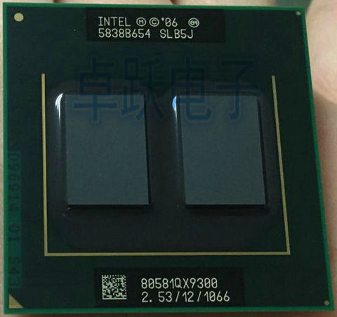 Pièces originales d'intel QX9300 SLB5J, 2.53 GHz 1066MHz FSB Socket P pour PM45 T9600 q9100 ► Photo 1/1