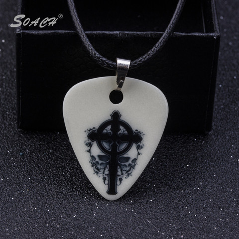 SOACH-collier plectres de guitare, 1.0mm, pendentif à rayures, chaîne, bijoux, accessoires de guitare, une variété de styles ► Photo 1/6