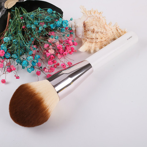 Pinceaux de maquillage pour poudre de grande taille, accessoire de base pour Blush, lisse et précis, de marque, blanc ► Photo 1/6