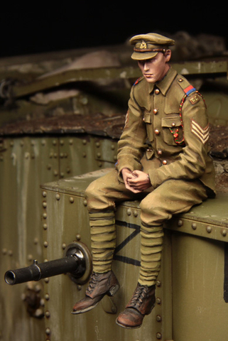 Tuskmodel – kit de figurines en résine, échelle 35, réservoir britannique de la première guerre mondiale, crewman t1101 ► Photo 1/1