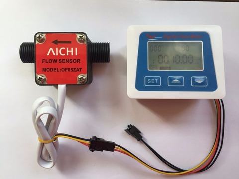 Débitmètre numérique Gal + capteur de débitmètre à engrenages ovales Aichi pour mesurer le lait d'essence solène Benzine à essence Diesel ► Photo 1/1