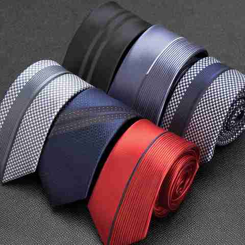 Cravate classique luxueuse à rayures fines pour homme, cravate Jacquard, pour tenue de mariage, accessoires cadeaux ► Photo 1/6