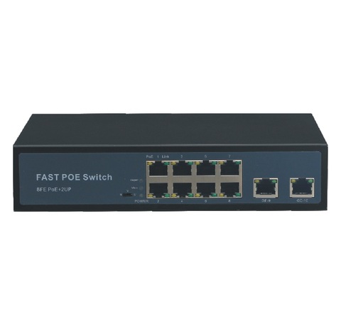 LS6308PN – interrupteur POE à 9 ports longue portée, avec 8 ports POE, alimentation de 300 mètres vers caméra IP, téléphone IP AP sans fil, 1U ► Photo 1/1