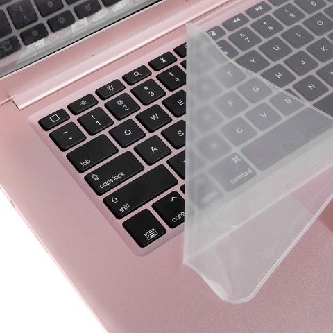 Couverture de clavier protecteur universel imperméable à l'eau peau clavier clair Film de protection Silicone 14 