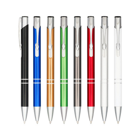 Mode stylo à bille en métal couleur anodisé stylo à bille personnalisé Logo personnalisé stylos cadeau promotionnel stylo événement cadeau personnalisé ► Photo 1/6