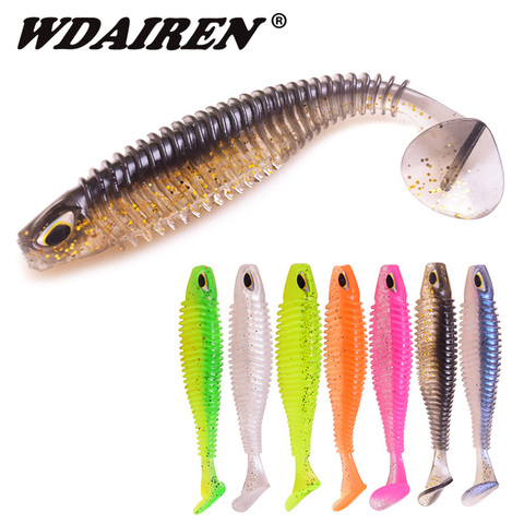 WDAIREN gabarits Wobbler leurres de pêche 80mm 110mm carpe pêche facile méné leurres souples Silicone artificiel Double couleur appâts ► Photo 1/6