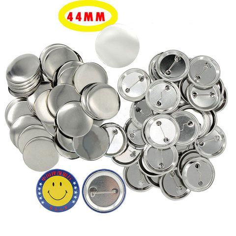 100 ensemble/pack 44mm Badge faisant des matériaux fournitures de travaux manuels artisanat broche Badge Pinback bouton Badges pièces vierges fond en métal ► Photo 1/3