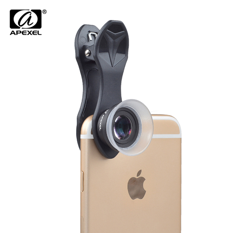 APEXEL professionnel téléphone portable caméra lentille lentes 12X/24X Macro lentille Super Macro pour iPhone 6 7 android ios smartphone 24XM ► Photo 1/6