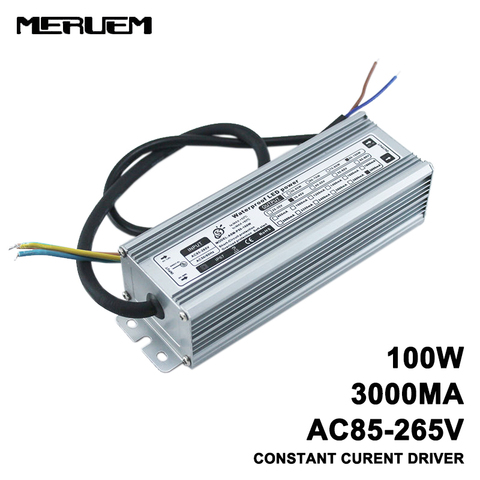 Pilote LED étanche IP65 100W, alimentation à courant Constant AC85-265V à DC30-36V, 3000ma, transformateur pour projecteurs d'extérieur ► Photo 1/5