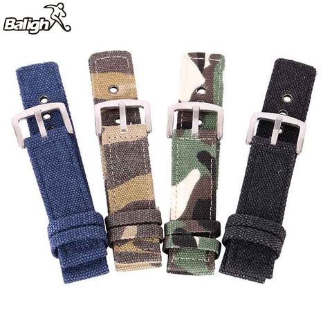 Nouveau 18mm 20mm 22mm 24mm toile Camouflage Bracelet de montre Bracelet pour hommes femmes montres ceinture accessoires montre Bracelet ► Photo 1/6