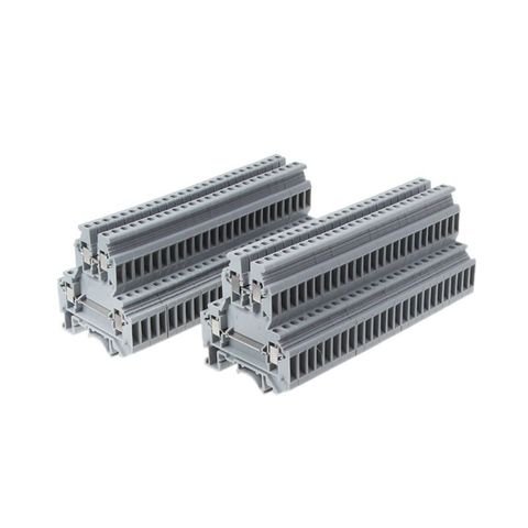 Bornier Double rangée Rail DIN UKK3 gris, 500V, 25a, 28-12awg, pour la connexion des fils d'appareils ménagers, 50 pièces ► Photo 1/6