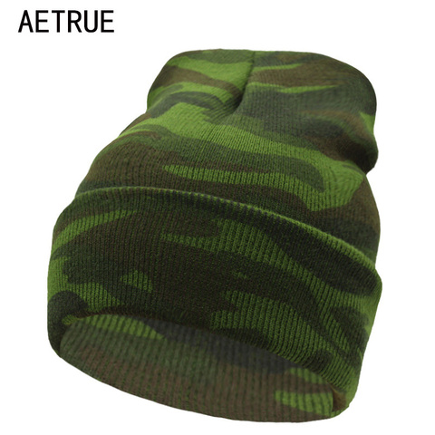 Bonnets d'hiver pour hommes et femmes, Bonnet de marque, Bonnet tricoté, chaud, Gorros Touca, crâne de Camouflage, 2022 ► Photo 1/6