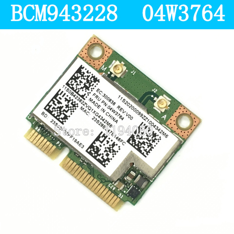 Carte compacte Half MINI PCI-E, wi-fi, Bluetooth 4.0, pour Lenovo E130, E135, E330, E335, E530, E535, E430, IBM, 04W3764 ► Photo 1/2