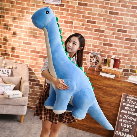 Jouets de dinosaures en peluche colorés de 32 à 150cm, poupées rembourrées pour enfants, cadeau d'anniversaire, de noël, nouvelle collection ► Photo 1/6