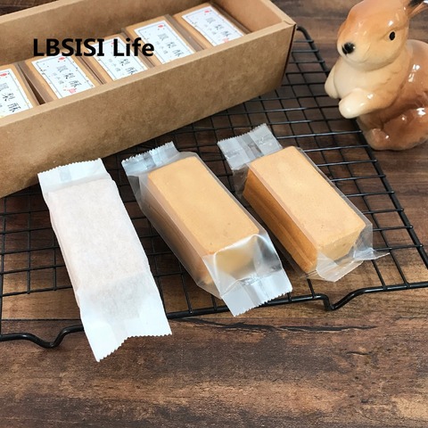 LBSISI Life – sacs plastiques plats pour aliments, boîte en papier, gâteau ananas, Nougat, bonbons, énergie, fromage, emballage alimentaire, 100 unités ► Photo 1/6