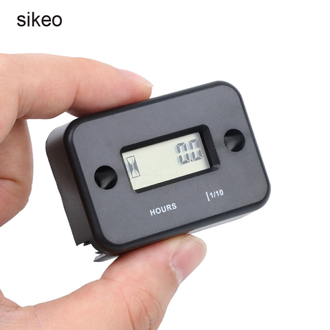 Sikeo compteur d'heure numérique étanche affichage LCD jauge de moteur Portable compteur d'heure pour moteurs de moto/bateau compteur d'heure ► Photo 1/6