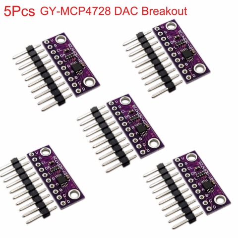 Convertisseur numérique-analogique I2C 12bits, 5 pièces, Module de capteur DAC GY-MCP4728, faible consommation d'énergie FZ3481, MCP4728 ► Photo 1/2