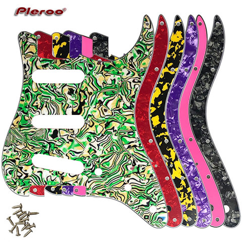 Pleroo – Pickguard de guitare personnalisé, pour USA/mexique Fd Standard Strat 72 '11 trou de vis St plaque à gratter, choix multicolore ► Photo 1/6