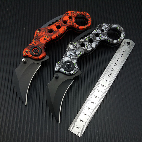 Couteau de poche tactique à lame pliante, couteaux Karambit, 5 