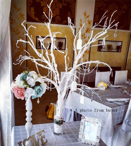 120cm blanc séché branche vert noël décoration Shopwindow pliable doré argent branche ► Photo 1/6