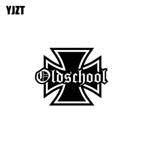 YJZT – autocollant de personnalité de la vieille école en vinyle, 13.8x11CM, noir argent, pour fenêtre de voiture, C10-01826 ► Photo 1/5