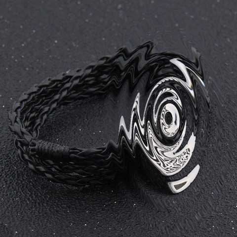 Bracelet à hache Rune Viking, avec cordon en cuir noir et coton, nouveau style livraison directe ► Photo 1/2