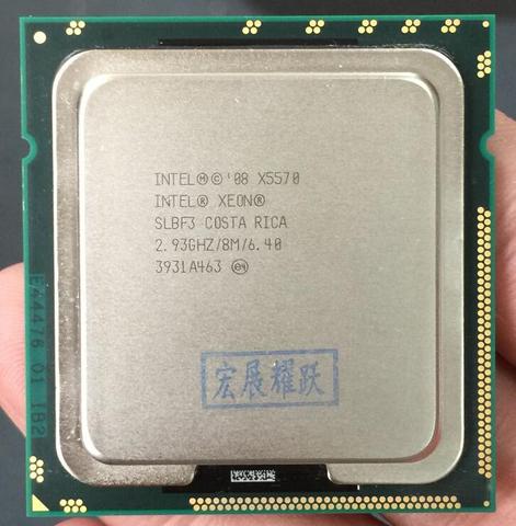 Processeur Intel Xeon X5570 (Cache 8 M, 2.93 GHz, 6.40 GT/s Intel QPI) processeur de bureau LGA1366 ► Photo 1/2