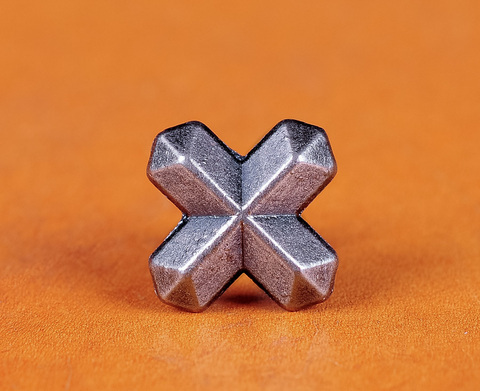 30 pièces de boutons croisés en argent massif, 15x12MM, bricolage, clou CONCHO, RIVET en cuir artisanal, motard ► Photo 1/6