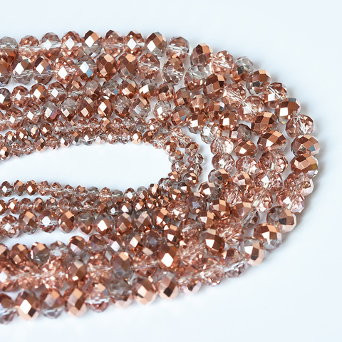 BEAUCHAMP-perles en cristal décoratives 4*3mm, perles à facettes, bijoux à facettes, boucles d'oreilles, bracelets, accessoires ► Photo 1/6