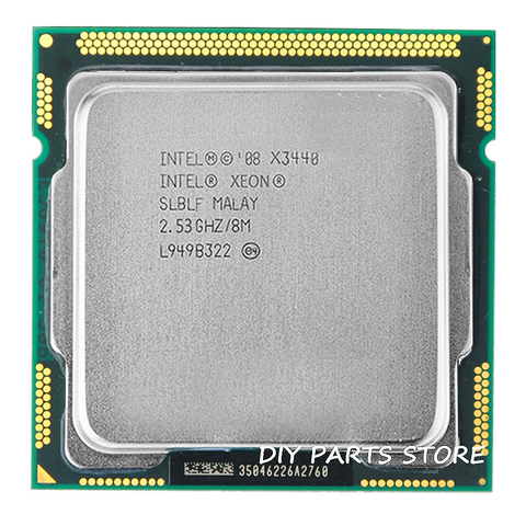 Intel Core Xeon X3440, Cache 8M, 2.53GHz, fréquence Torbu 2.9, LGA 1156, P55, H55, proche de I5 650, i5 750, i5-760 ► Photo 1/2