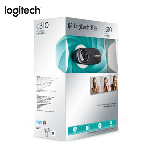 Logitech Webcam originale C310 HD 720P/30FPS AutoFocus caméra Web avec Photos 5MP Microphone intégré ► Photo 1/6