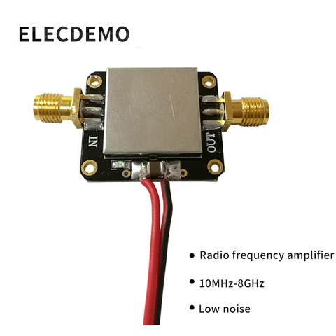 Amplificateur RF à faible bruit LNA à large bande 10M-8GHz, Gain 12db, couverture de bouclier intégrée ► Photo 1/3