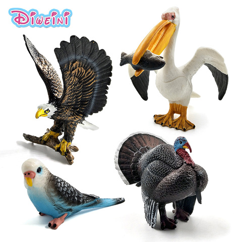 Figurines d'animaux miniatures de ferme féerique en plastique