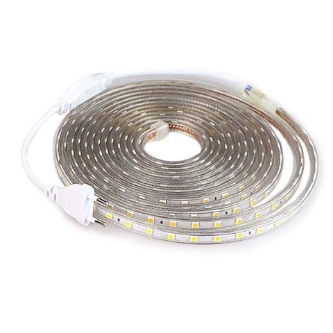 Bande lumineuse LED Flexible et étanche, SMD 5050, 220V, 1M 2M 3M 4M 5M 10M 12M 15M 20M 25M 60LED, cordon de lampe extérieur, 220V ► Photo 1/6