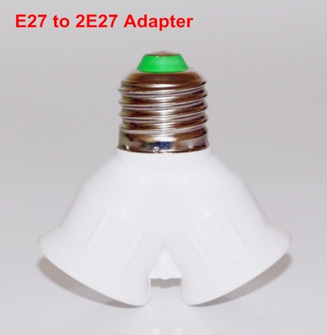 1 X Ignifuge ABS Matériau E27 à E27 2 Ampoule Lampe Titulaire convertisseur Socket LED Base De La Lampe E27 à 2E27 Y Forme Splitter Adaptateur ► Photo 1/6
